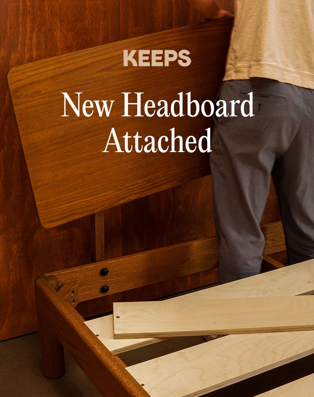 An Attached Headboard, Designed to Move With You