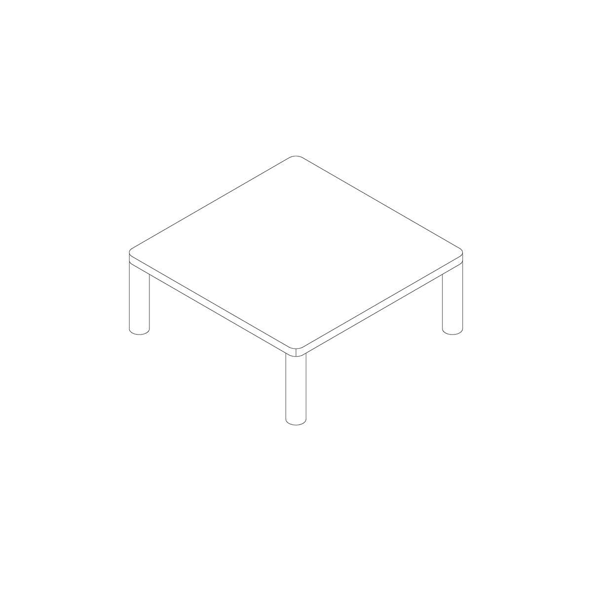 Keep Looking Square Keeps Square Coffee Table | Adjustable Solid Wood Design